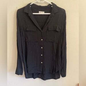 GAP Women's Black Button-Up Top